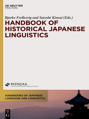cover image of HISTORICAL JAPANESE LINGUISTICS (FRELLESVIG) HJLL 1